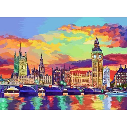 Картина по номерам "Вечер над Лондоном" (Dankotoys)