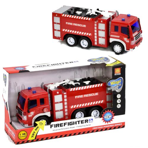 68175 [WY295S] Пожарная машина WY 295 S (24) музыкальная, инерция, свет, в коробке [Коробка] (MiC)