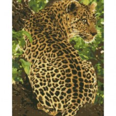 Алмазная мозаика "Леопард" 40х50см