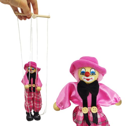 Кукла-марионетка "Клоун", в розовом (MiC)