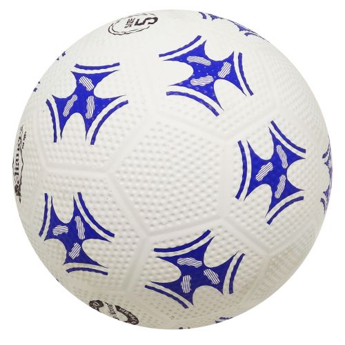 Мяч футбольний BT-FB-0306 білий з блакитним (MiC)