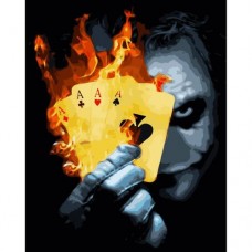 Картина по номерам "Джокер с картами"
