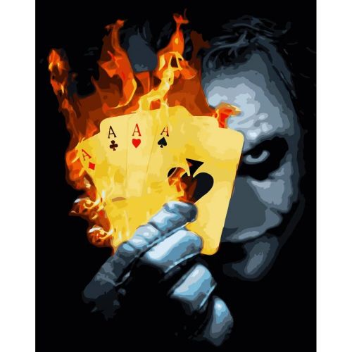 Картина по номерам "Джокер с картами" (Strateg)