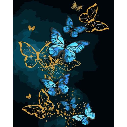 Картина по номерам "Удивительные бабочки" (Strateg)