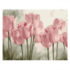 Картина по номерам "Нежные розовые тюльпаны"