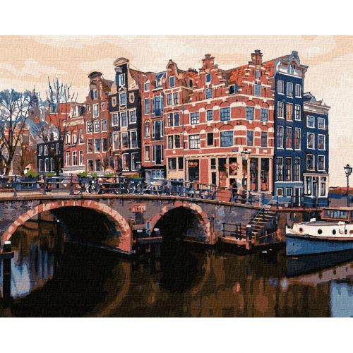 Картина по номерам "Очаровательный Амстердам" ★★★★★ (MiC)
