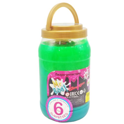 Слайм Mr.Boo: Радуга, 3 литра зелений+бірюза (Окто)