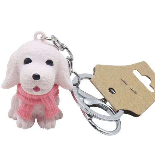 Брелок Собачка с шарфиком рожевий (MiC)