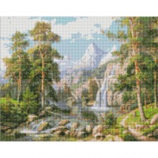 Алмазная мозаика "Водопад" 40х50см