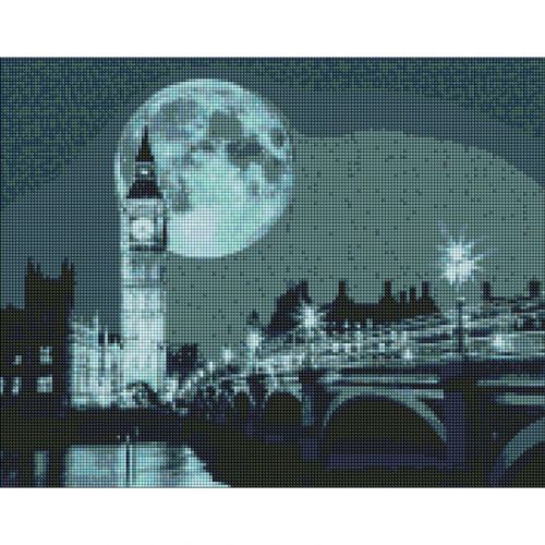 Алмазная мозаика "Ночь в Лондоне" 40х50см (Идейка)