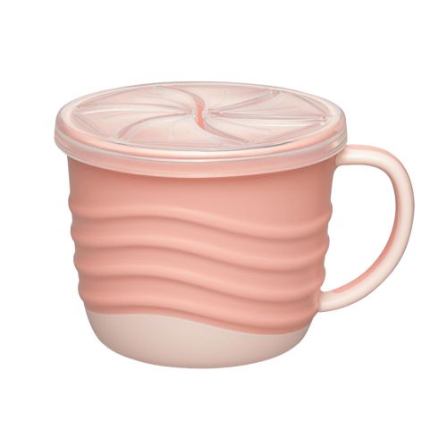 Чашка 2в1 для пиття та снеків "Зелена серія", рожева (MiC)