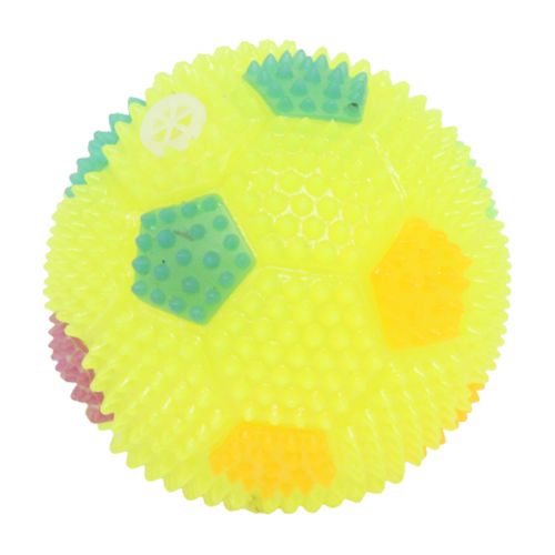 Мячик с шипами "Футбольный", желтый (MiC)