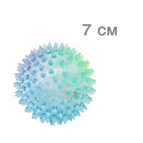 Мячик с шипами, голубой, 7 см (MiC)