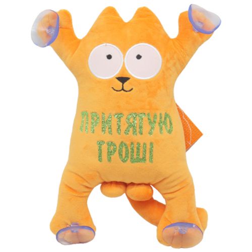 Мягкая игрушка "Кот Саймон: Притягиваю деньги" на присосках (MiC)