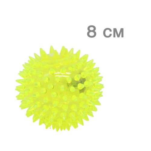 Мячик с шипами, салатовый, 8 см (MiC)