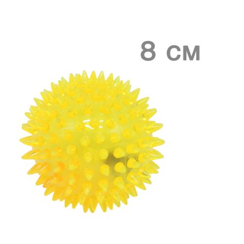 Мячик с шипами, желтый, 8 см (MiC)