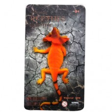 Игрушка-антистресс "Оранжевая плащеносная ящерица"