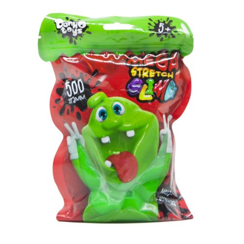 Слайм з блискітками "Mega Stretch Slime", 500г (зелений) (Danko toys)