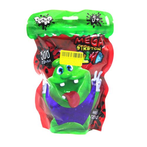 Слайм з блискітками "Mega Stretch Slime", 500г (фіолетовий) (Danko toys)