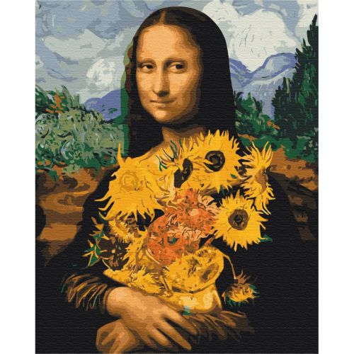 Картина за номерами "Мона Ліза з соняшниками" ★★★ (Brushme)