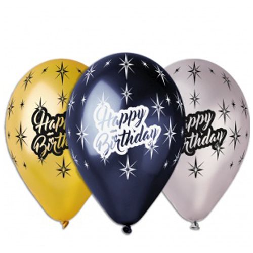 Кульки латексні "Happy Birthday", 100 шт (MiC)