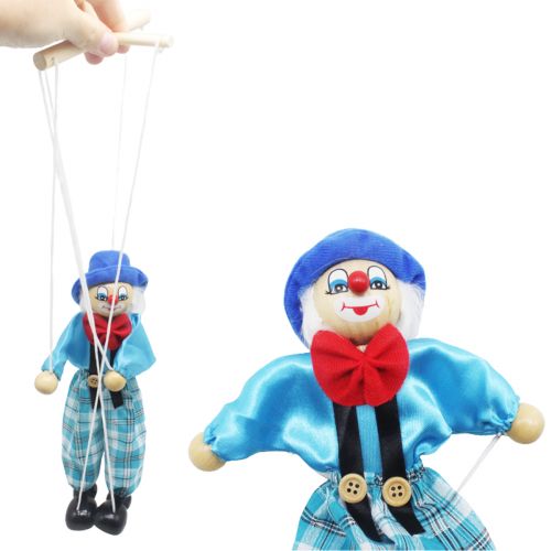 Кукла-марионетка "Клоун", в синем (MiC)