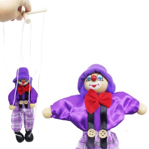 Лялька-маріонетка "Клоун", у фіолетовому (MiC)