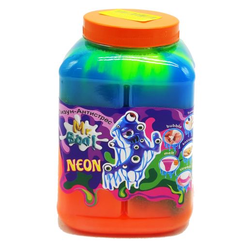 Лизун-Антистресс "Mr.Boo: Neon" 1000 г, оранжевый + синий (MiC)