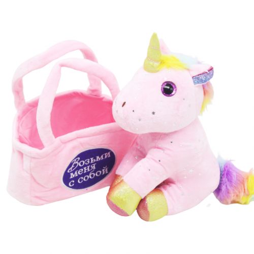 Мягкая игрушка "Пони в сумке", розовый (MiC)
