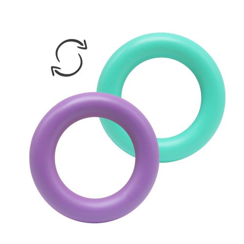 Погремушка "Кольцо", фиолетово-бирюзовый (Lindo)
