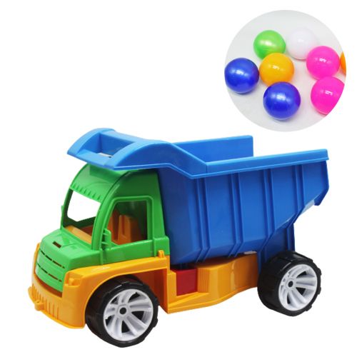 Вантажівка "Алексбамс", кульки великі (зеленьо-синій) (Bamsic)