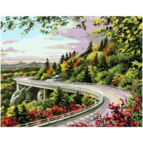 Картина за номерами "Міст через гори" 40х50 см (Strateg)