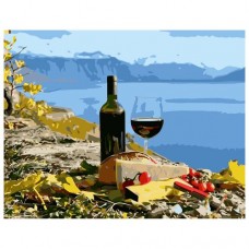 Картина по номерам "Вино возле моря" 40х50 см