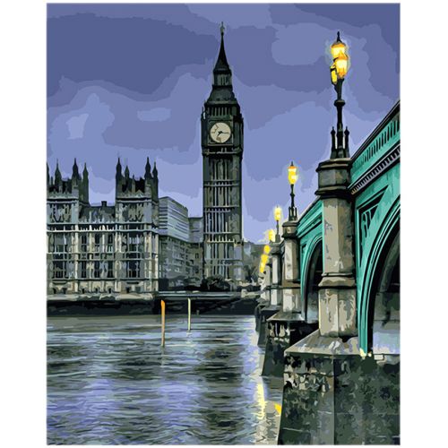 Картина за номерами "Лондон у сірих тонах" 40х50 см (Strateg)