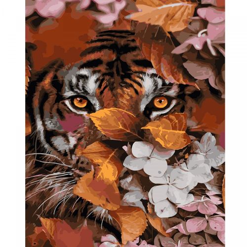 Картина за номерами "Осінній тигр" 40х50 см (Strateg)