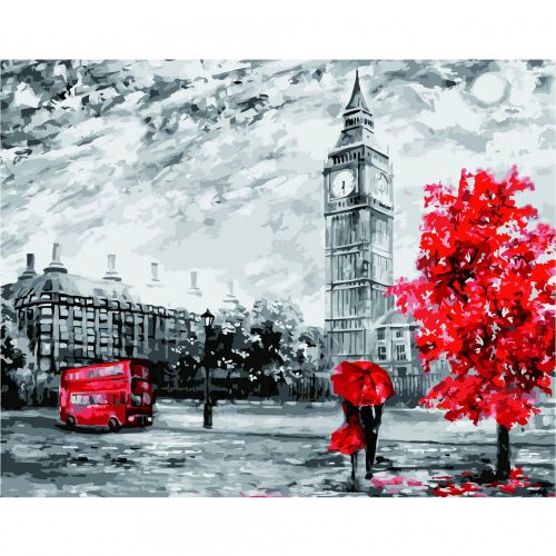 Картина по номерам "Лондон с яркими акцентами" 40х50 см (MiC)