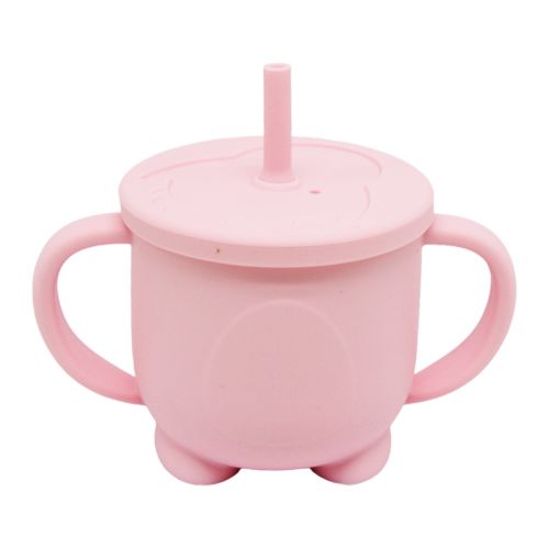 Силіконова чашка-поїлка, 200 мл, рожева (MiC)