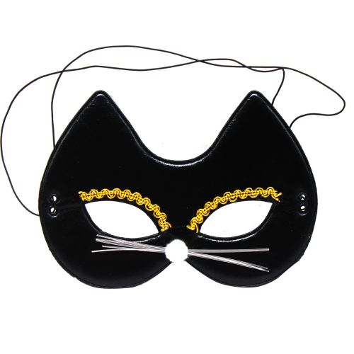 Маска карнавальна "Кішка", чорна (MiC)