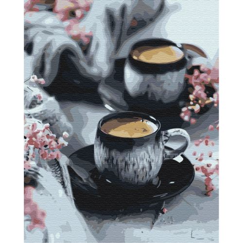 Картина по номерам "Кофе в чашках" ★★★ (Brushme)