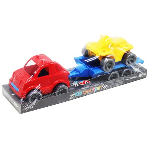Набір авто "Kid cars Sport" (машинка червона + жовтий квадроцикл) (TIGRES)