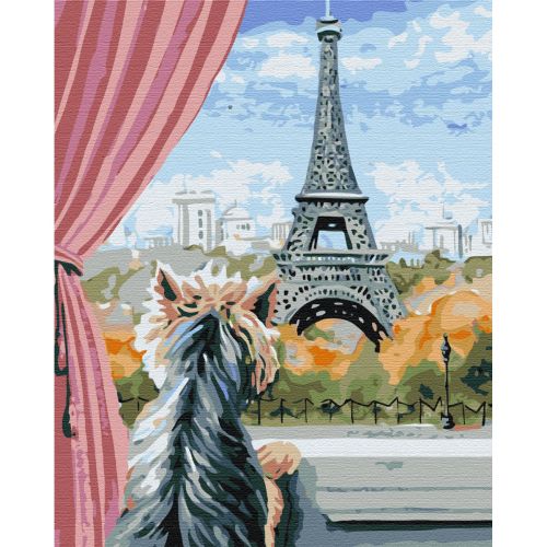 Картина по номерам "Париж из окна" ★★★ (Brushme)