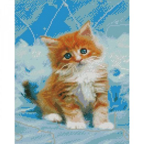 Алмазна мозаїка "Милий котик" 30х40 см (Strateg)