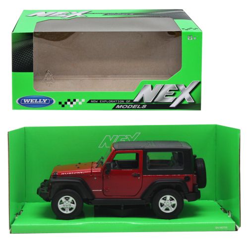 Машина метал Jeep Wrangler Rubicon 1:24 червона (Країна іграшок)
