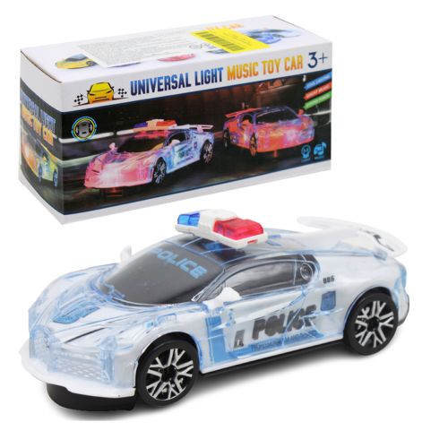 Машинка с подсветкой "Police", белая (MiC)