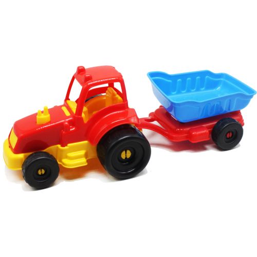 Трактор с прицепом М червоний+синій (Kinderway)