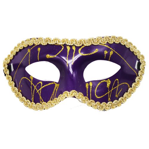 Карнавальная маска с кружевом, фиолетовая (MiC)