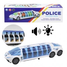 Полицейский лимузин, свет, музыка