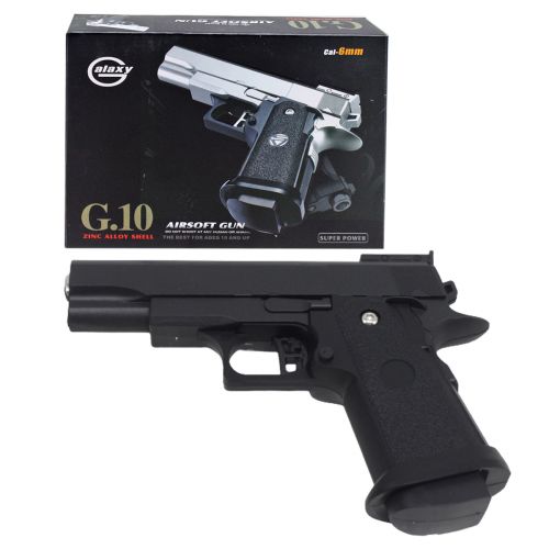 Страйкбольний пістолет "Galaxy Beretta G10" на пульках, металевий (MiC)