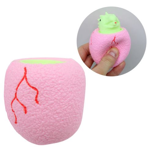 Іграшка-антистрес "Динозавр у яйці", рожевий (MiC)