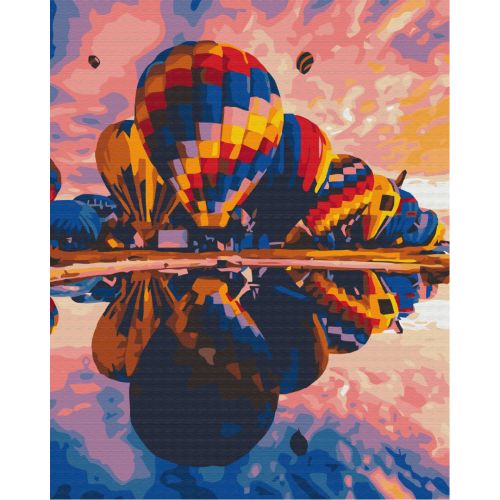 Картина по номерам "Запуск воздушных шаров" ★★★★ (Brushme)